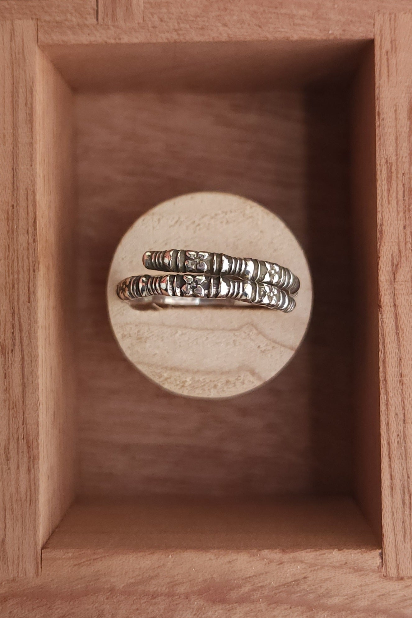 "Floral" 925 Sterling silver adjustable size ring