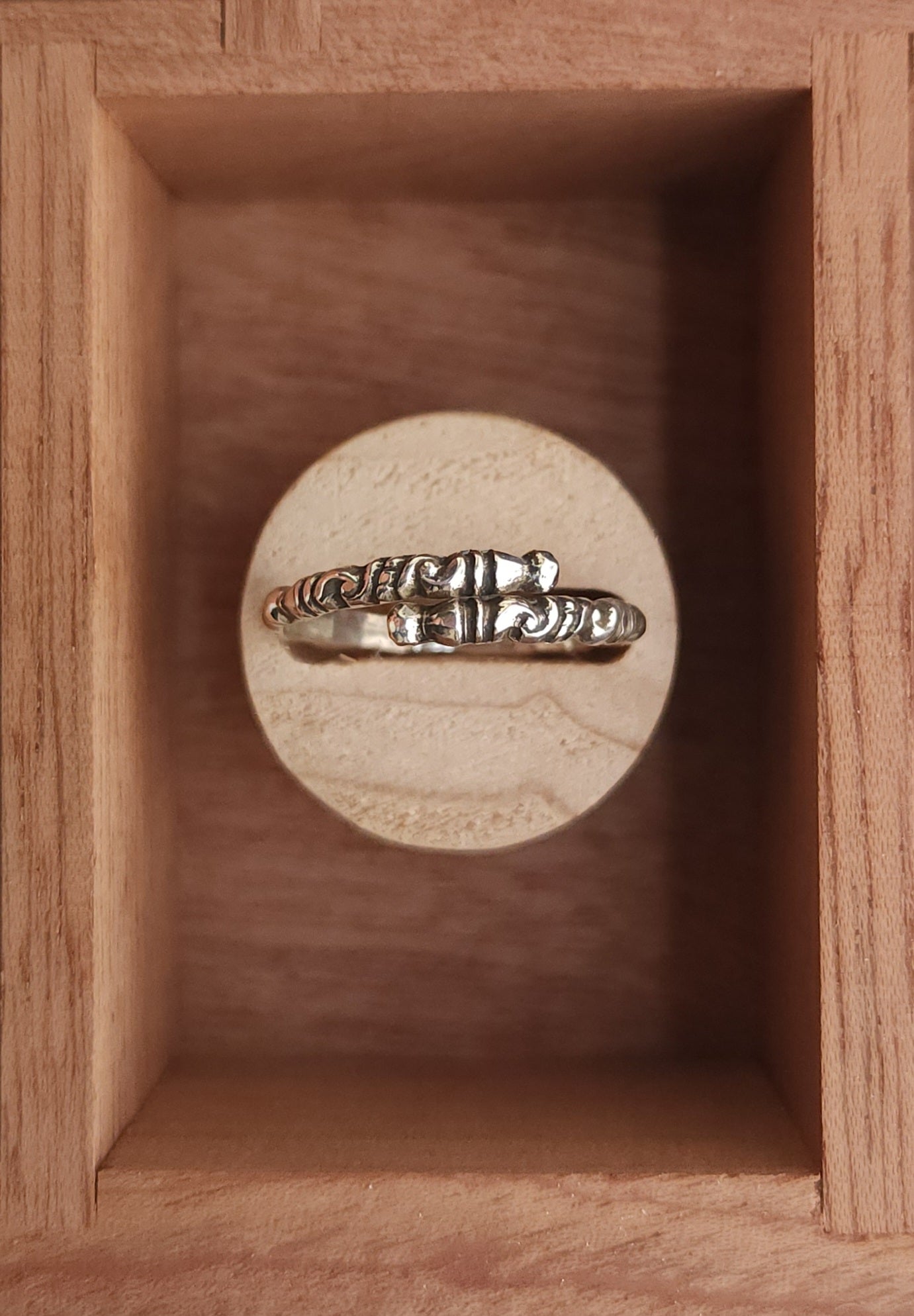 "Twisted Twist" 925 Sterling silver ring, adjustable size