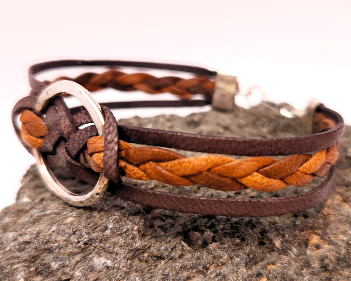Eternity Bracelet - Chocolate and Saddle Tan