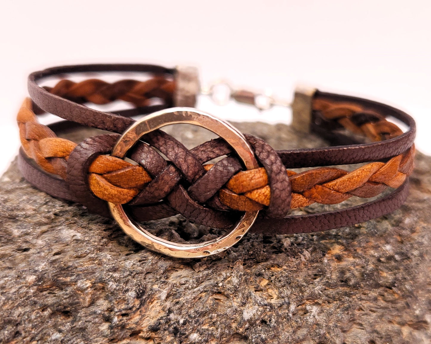 Eternity Bracelet - Chocolate and Saddle Tan