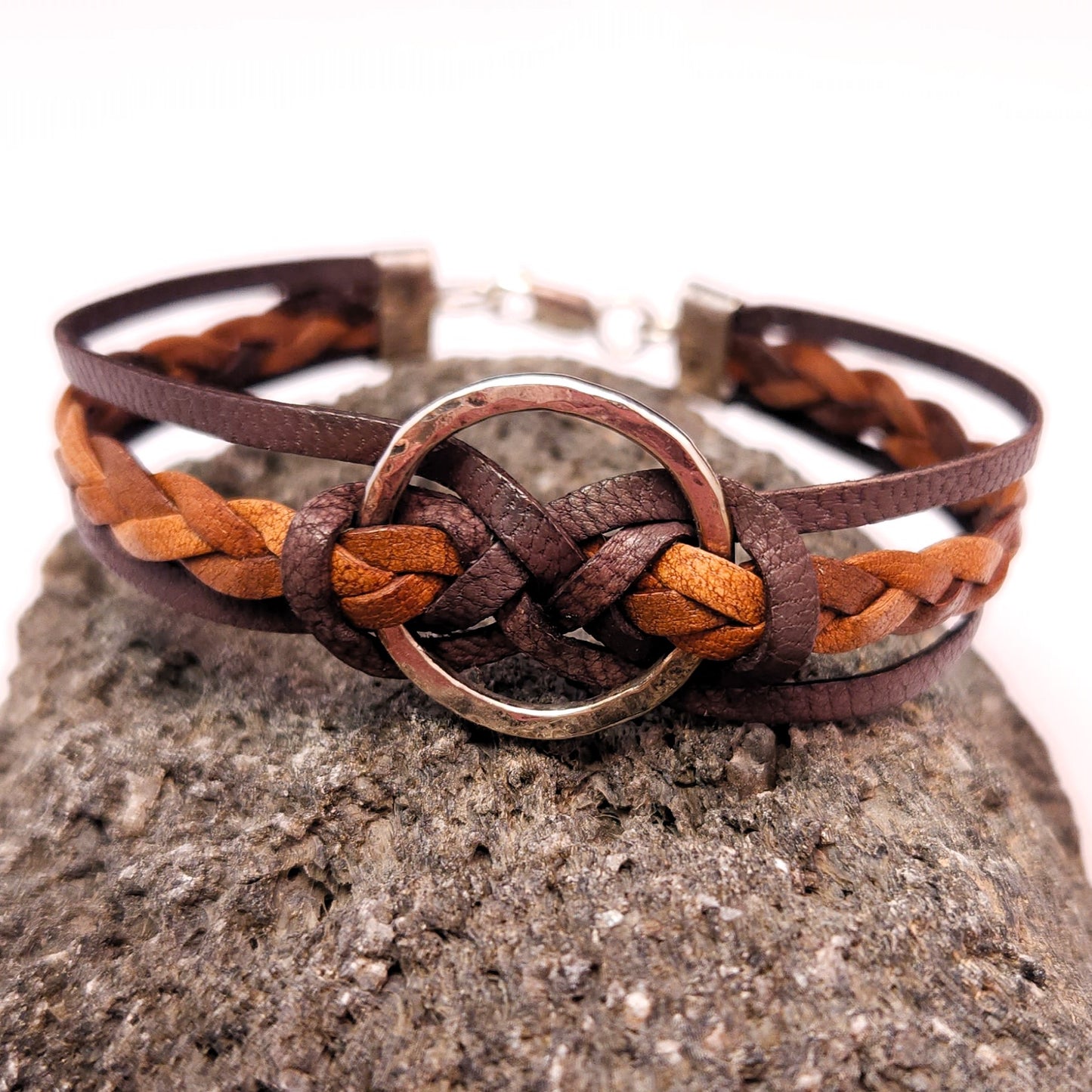 Eternity Bracelet - Chocolate and Saddle Tan
