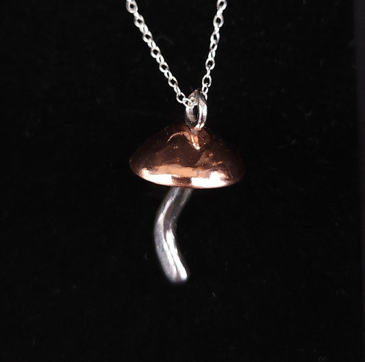 "Copper Caps" Mushroom Pendant #1