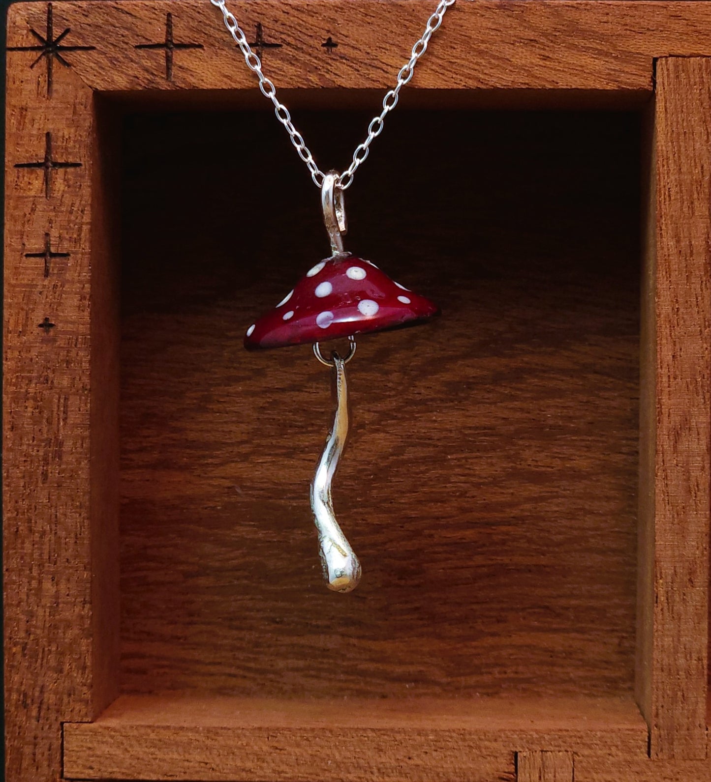 "Red Cap" mushroom pendant